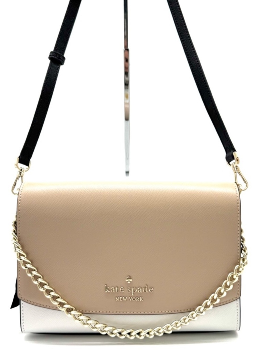 Kate Spade Carson Colorblock Convertible Crossbody Bag Warm Beige - Picture 2 of 10